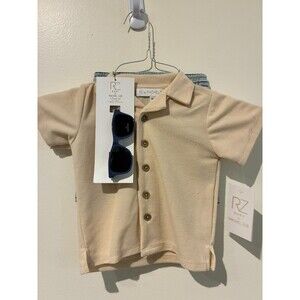 NWT Rachel Zoe Cream & Blue Shirt & Shorts Outfit - 18M